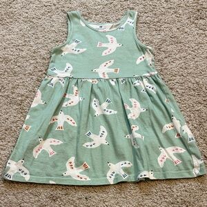 H&M Mint Bird Pattern Kids Dress